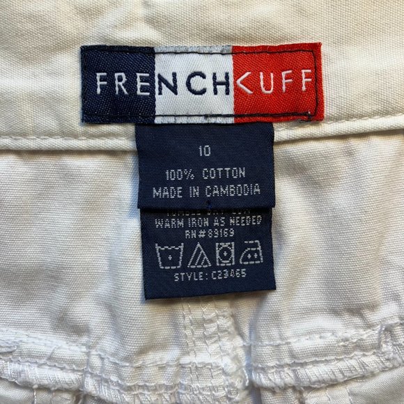 French Cuff White Cotton Skirt Size 10 - Picture 4 of 5